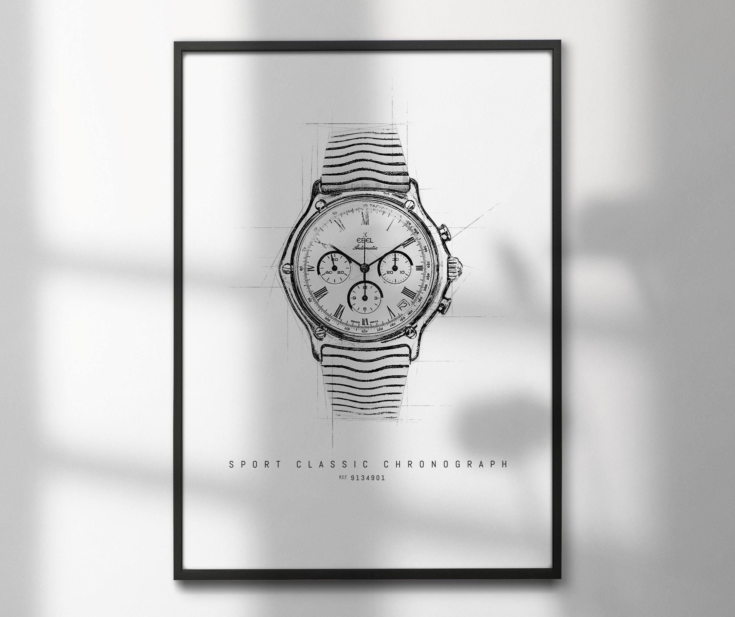 Ebel Sports 9134901 | High-Quality Watch Art Prints | Perfect for Watch Enthusiasts and Decor