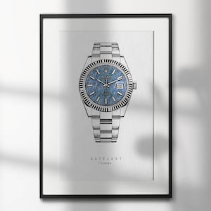 Rolex Datejust 126334 - Blue Dial | High-Quality Watch Art Prints | Perfect for Watch Enthusiasts and Decor