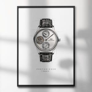 IWC Portugieser IW5446-01 | High-Quality Watch Art Prints | Perfect for Watch Enthusiasts and Decor