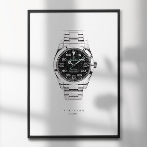 Rolex Airking 116900 | High-Quality Watch Art Prints | Perfect for Watch Enthusiasts and Decor
