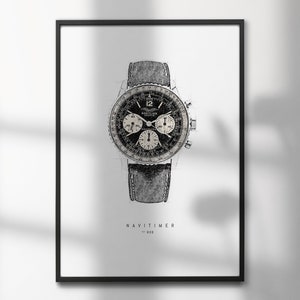Breitling Navitimer - 806 | High-Quality Watch Art Prints | Perfect for Watch Enthusiasts and Decor