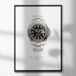 Rolex GMT-Master II - 116713LN | High-Quality Watch Art Prints | Perfect for Watch Enthusiasts and Decor