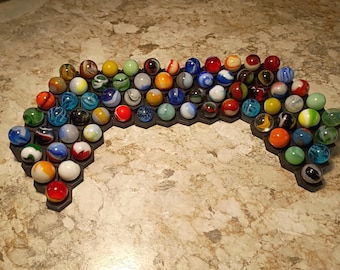 Modular Hexagon Marble Display/Stand Set! Customizable Bee-Hive Inspired Stadium Marble Display!