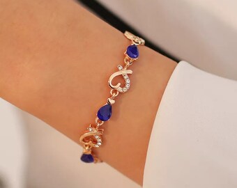 Bracelet pour femme en cristal autrichien, même 5 nouvelles couleurs