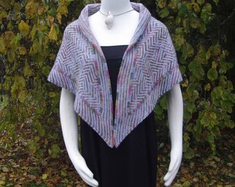 Echarpe: Chiaras Squares - foulard triangulaire - serviette câline - couleurs bruyères - cape, foulard - teint à la main - durable - unis en laine de nombreuses variétés