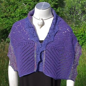 Scarf: Amrum blue striped scarf - rectangular - blue - cape, shawl - cozy, hand-dyed - malabrigo Silky Merino and others - timeless