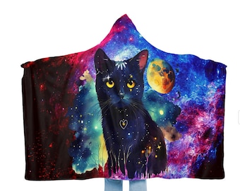 Cozy Cat-Themed Hoodie Blanket,Oversized Wearable Blanket,Cat Lovers,Snuggle Blanket,gift for her,keeps you warm, fleece, sherpa, present