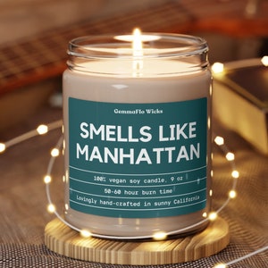 Smells Like Manhattan Candle Home Decor Housewarming Party Gifts Moving to New York Candles Vegan Soy Eco-friendly NYC Gift City Life Luxury