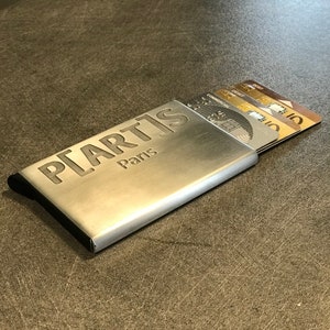 Mon art dans ta poche . Portefeuille carte 6 cartes . Aluminium protection RFID anti fraude