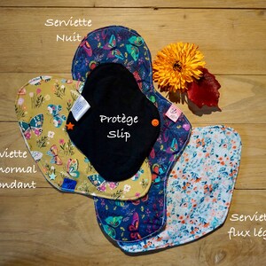 serviette hygiénique lavable bio - SHL bio - protection menstruelle bio - protection périodique lavable - protège slip bio - local - GOTS