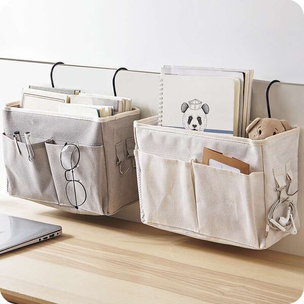 Sac à couches et accessoires de lit de bébé, organisateur de soins essentiels, pour table à langer , Sac de rangement de linge suspendu