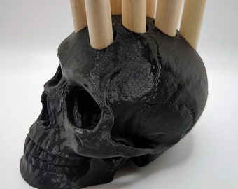 Drum Stick holder skull Mohawk, Drummer, Gift, Drumstick storage, Drummer accessories