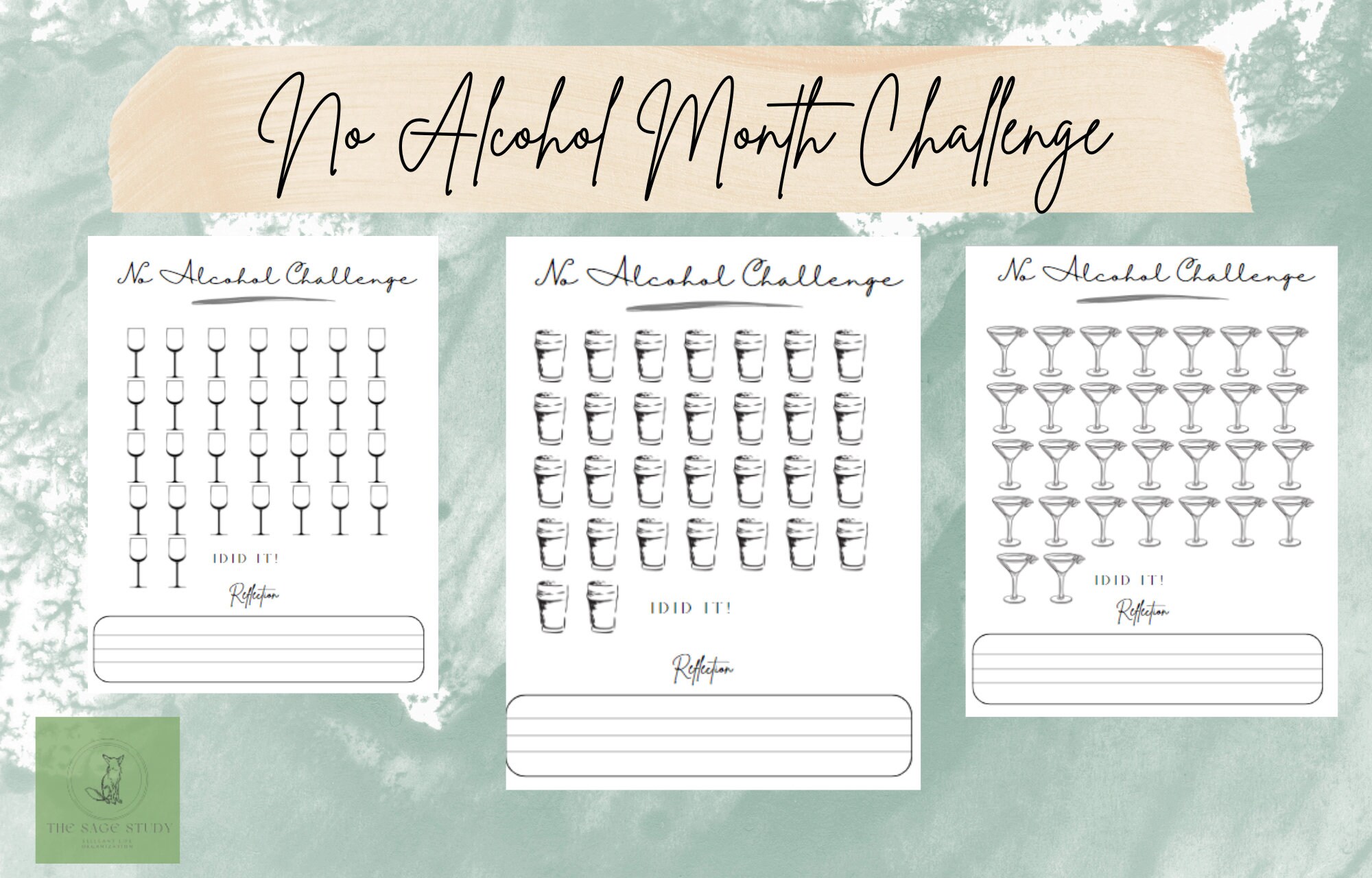 alcohol-free-challenge-no-drinking-dry-january-tracker-dry-july-sober-month-printable-digital-goal-setting-etsy