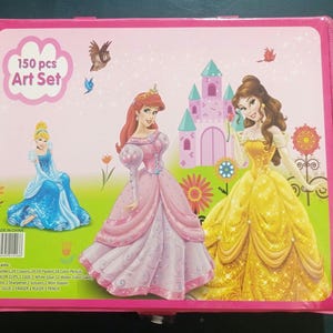 Princess Art Set 150 Pieces - Drawing & Painting Kit for Kids