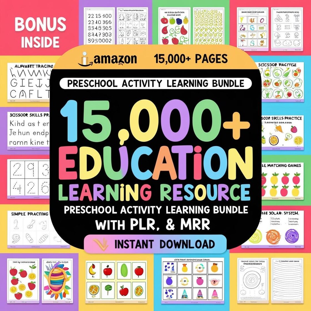 Kids Learning & Classroom Activities Bundle, PLR MRR Master Resell ...
