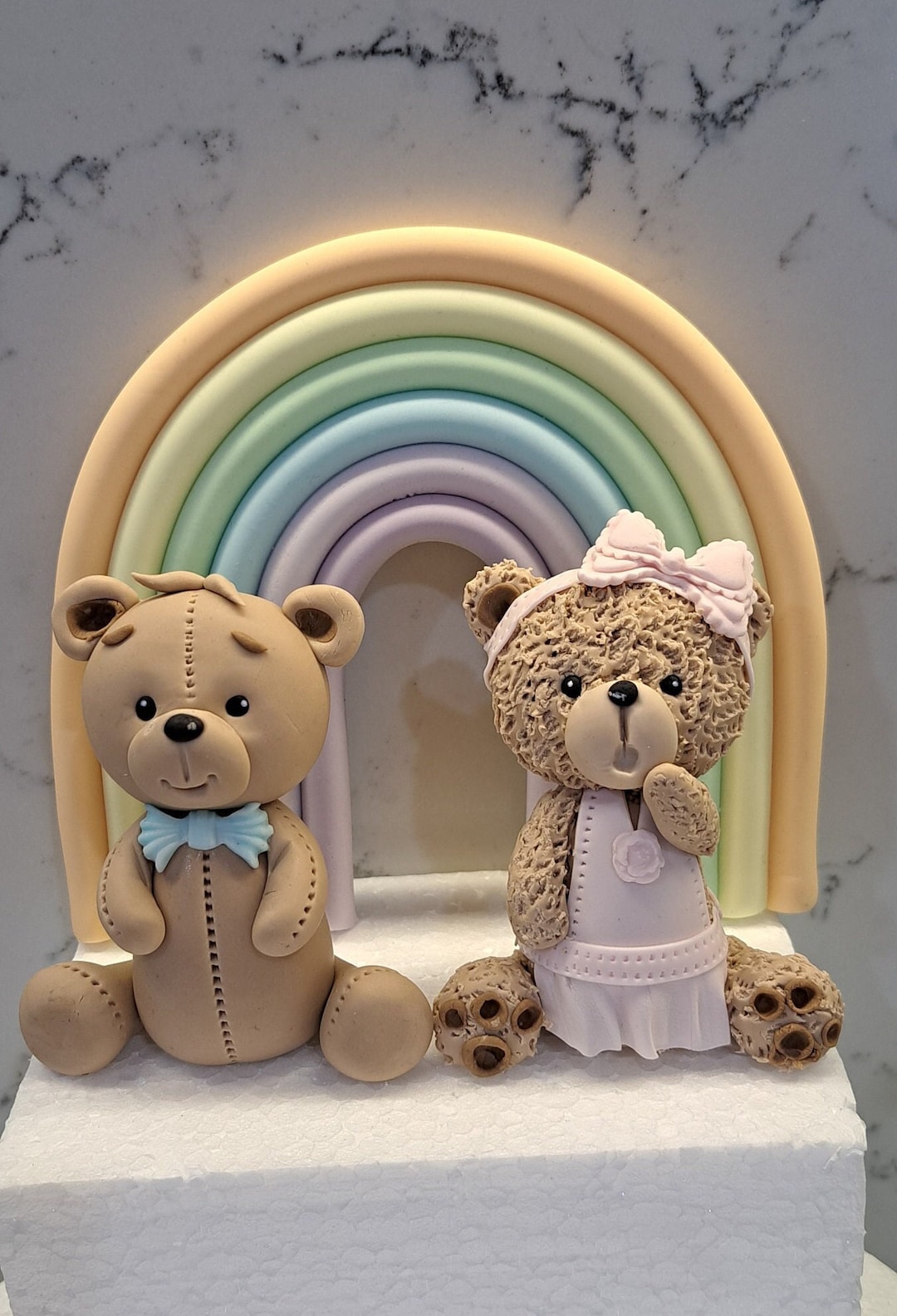 Edible Teddy Bear Cake Topper Fondant Baby Shower - Etsy Australia
