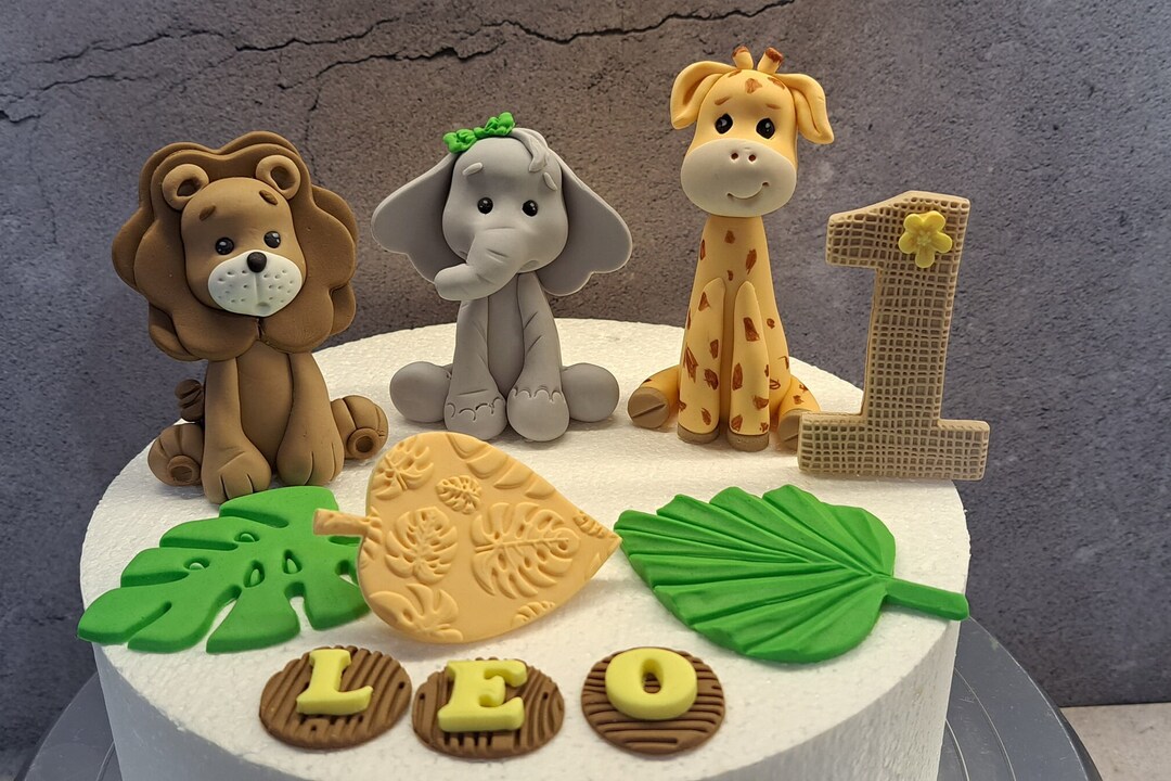 Fondant Cake Toppers Animal Jungle Safari Edible Topper Etsy Australia