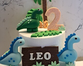 Fondant Dinosaur Cake Topper: Jurassic Party Decorations