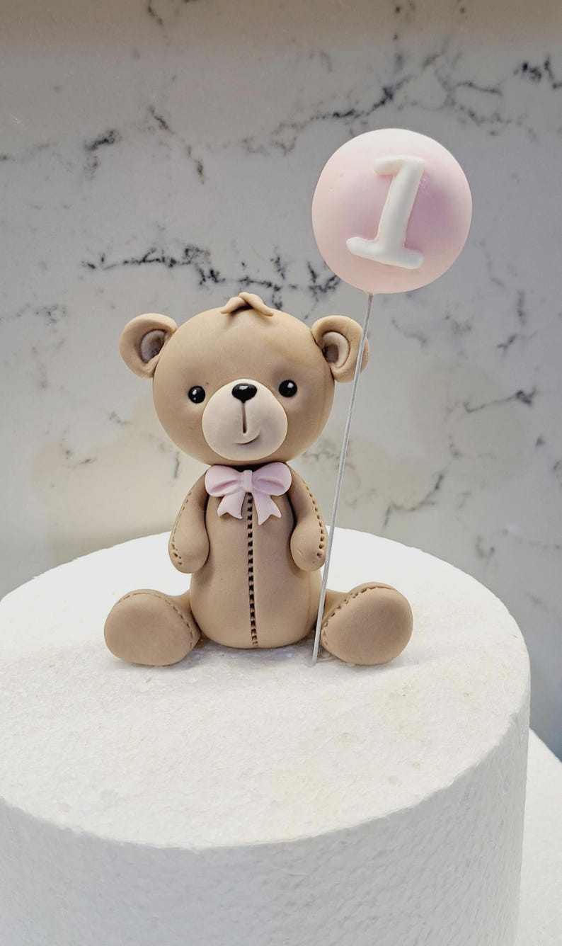 Edible Teddy Bear Cake Topper Fondant Baby Shower - Etsy Australia