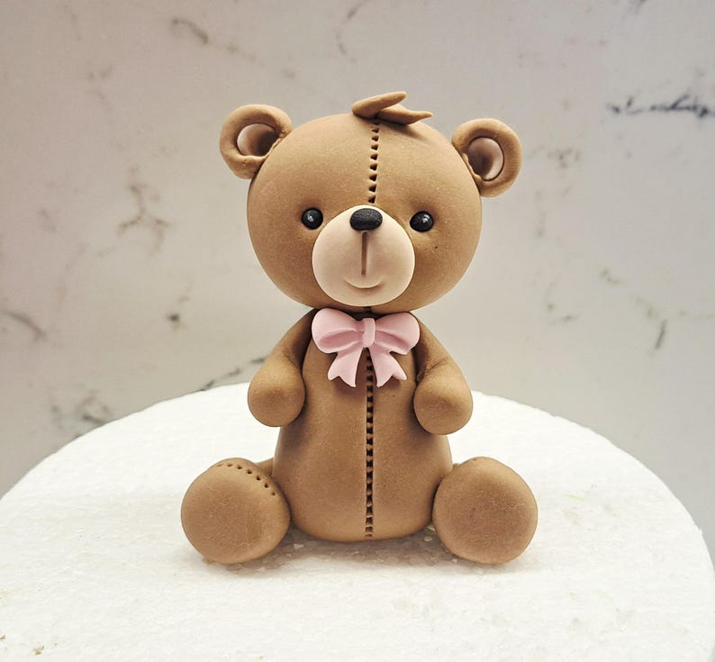 Edible Teddy Bear Cake Topper Fondant Baby Shower - Etsy Australia