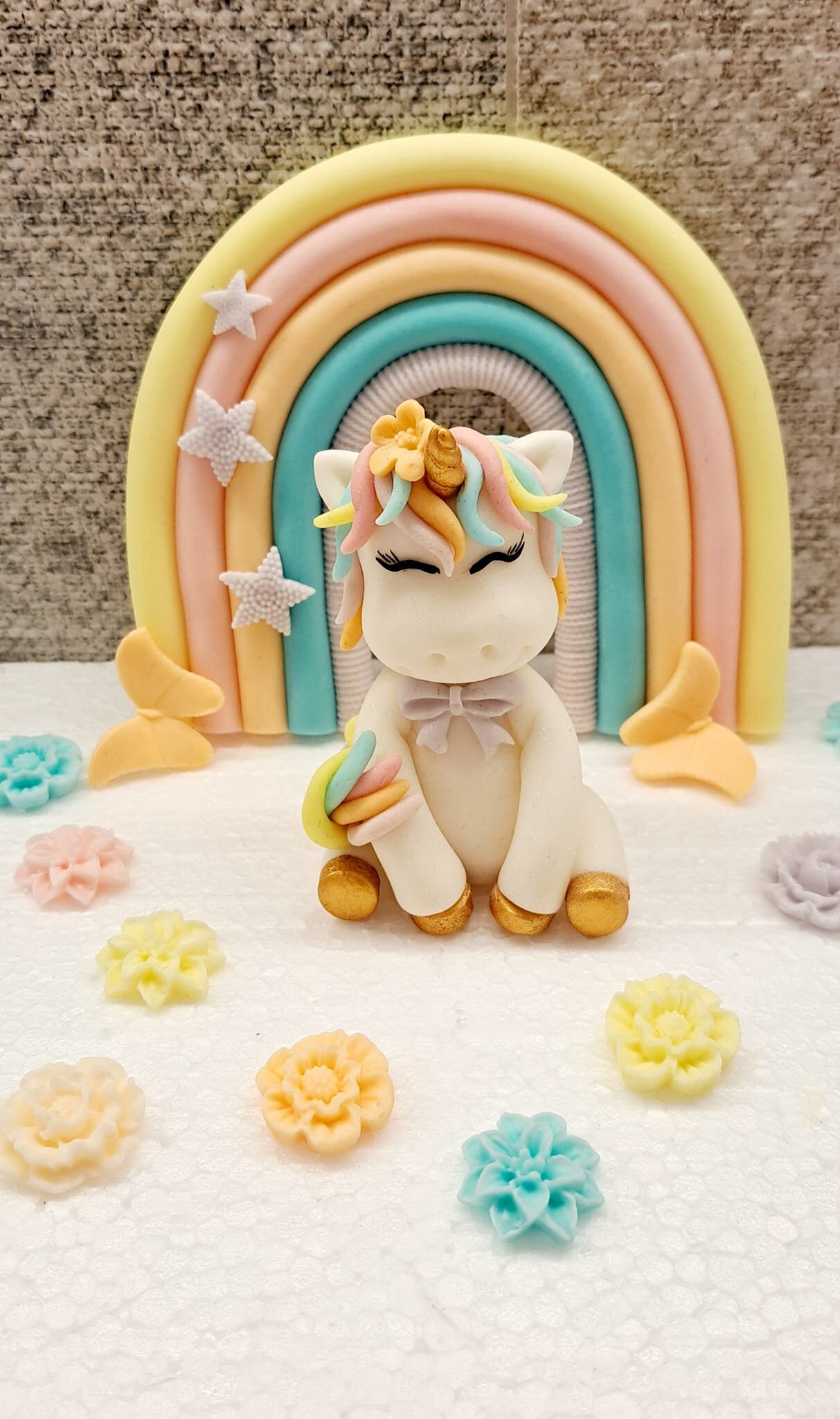 Edible Fondant Unicorn Cake Topper Etsy Australia