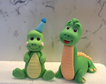 Dinosaur Cake Topper Fondant Figurine  Dino Cake Decoration