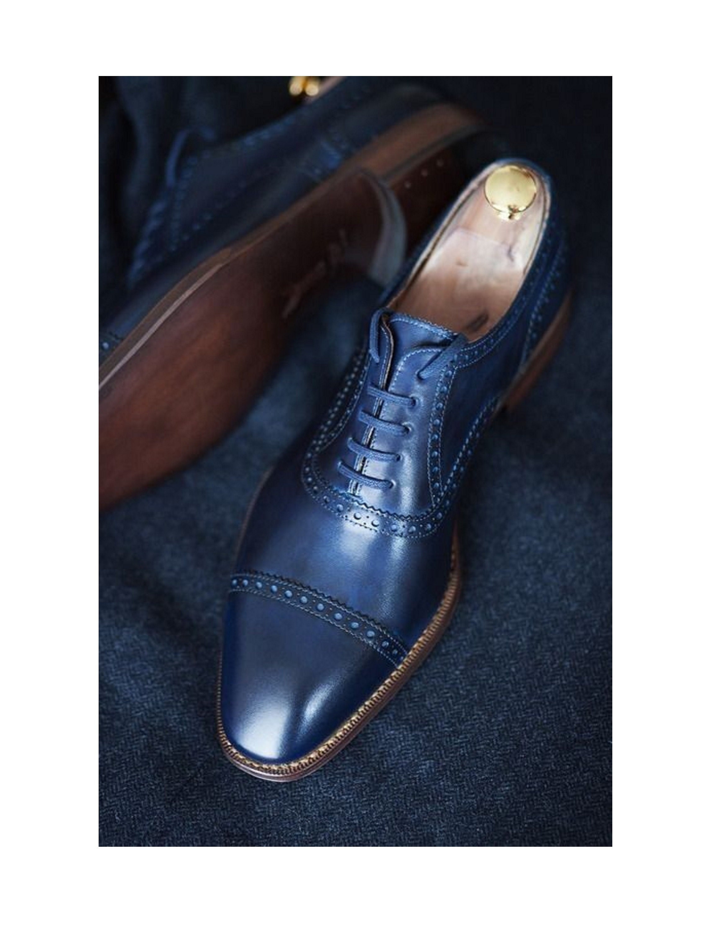 Men Blue Shoes - Etsy