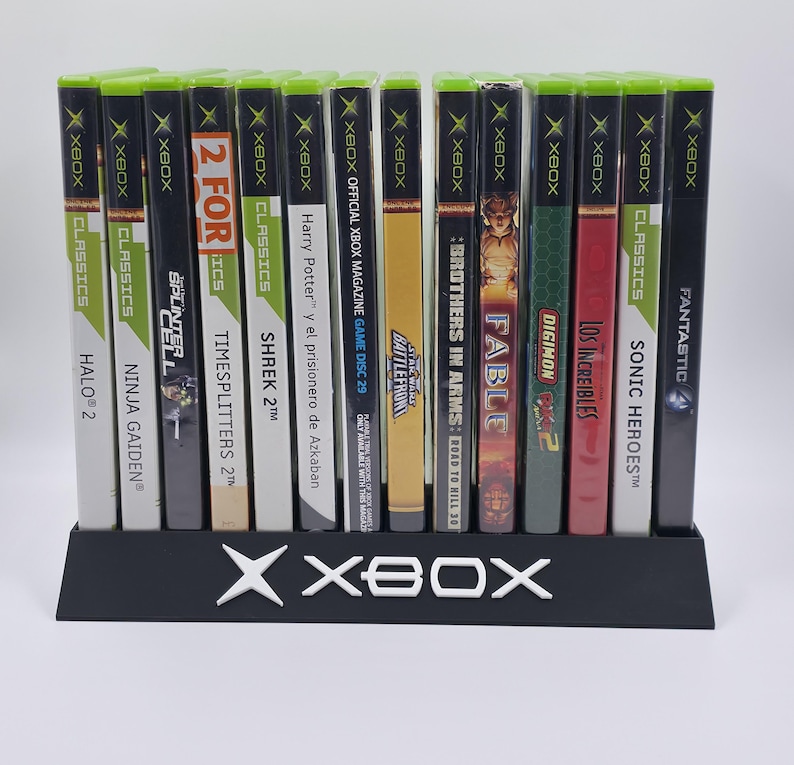 Original Microsoft Xbox Game Display Stand - 8 to 19 Slots - 3D Printed ...