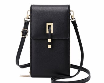 Women's Long & Son Multi Compartment Crossbody Phone Bag Q-010