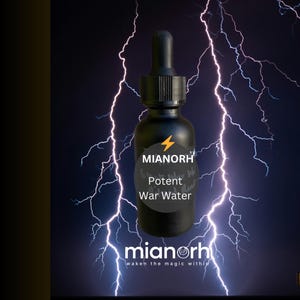Potent War Water | Storm-Charged Rain for Spiritual Protection, Hex Breaking & Ritual Power | 1 oz