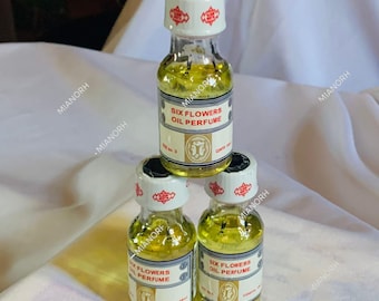 Original Six Flowers Perfumed Oil | African Spiritual Perfume | Attraction & Love Ritual Oil | Ancient Floral Blend – 12ml