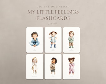 Feelings Flashcards: Montessori Emotions Learning Cards (Digital Download)