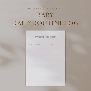 Baby Daily Routine Tracker - My Daily Rhythm Printable - Newborn Schedule Sheet - Gentle Parenting Log - DIGITAL DOWNLOAD