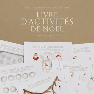 Livre d'Activités de Noël à Imprimer – 32 ページ Éducatives et Ludiques – Jeux Montessori et Sans Écran pour Enfants et Maternelle
