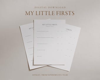 Páginas imprimibles de recuerdos del primer año (descarga instantánea)