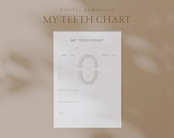 Baby Tooth Chart: Printable Eruption & Lost Tooth Tracker (Digital Download)