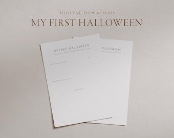 Baby's First Halloween Memory Journal Printable (Digital Download)