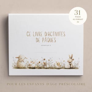 Livre d’activités de Pâques pour enfants - モンテッソーリ母性 - 印刷可能な PDF à imprimer - Motricité Fine - Jeu sans écran - DIY créatif