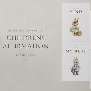 Kinder Affirmation Lernkarten - Positive Affirmation - Selbstbewusste Kinder - PDF - DIGITAL - Montessori Lernen - Homeschool Karten