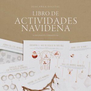 Libro de Actividades Navideñas para Niños Pequeños y Preescolares - 32 Páginas para Imprimir y Disfrutar de la Navidad