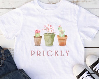 Youth Cute Cactus Shirt, Watercolor Cactus Shirt, Succulent Tshirt, Botanical Shirt, Cacti Shirt