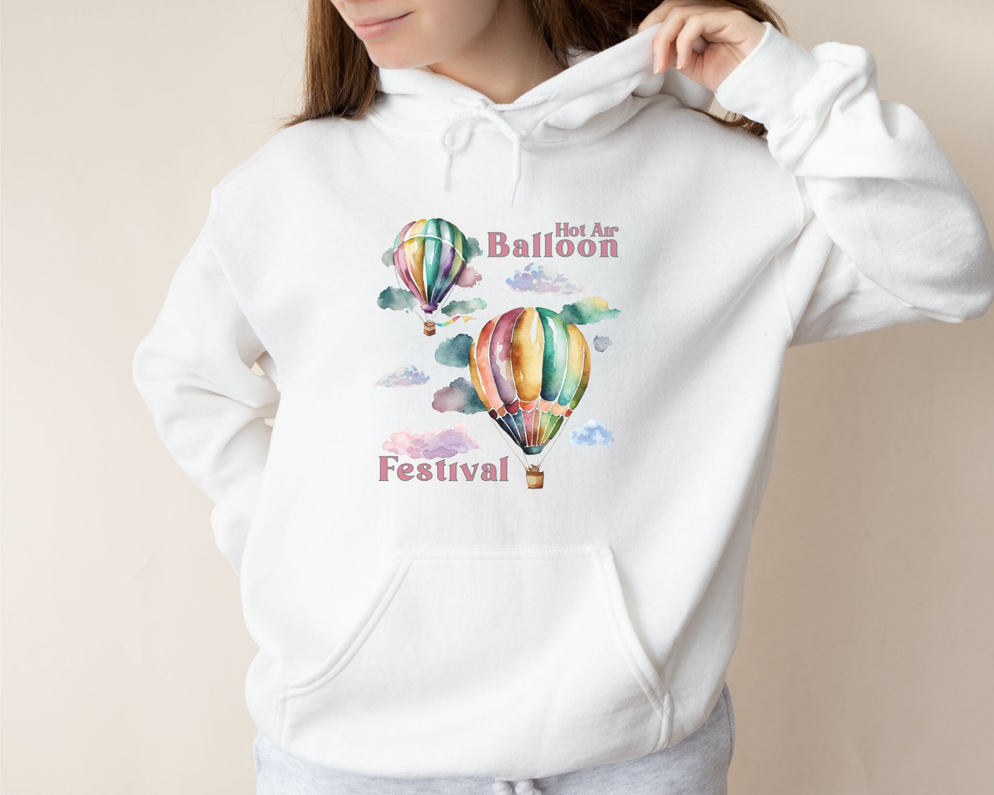 Hot Air Balloon Sweatshirt Balloon Festival Pullover Adventure Time Sweater Watercolor Hot Air Balloon Gift Wanderlust Hoodie Etsy