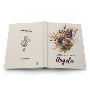 Cartas a mi mamá hija hermana diario de escritura de tapa dura personalizado, cuaderno de nombre personalizado, gratitud, libro de memoria, lista de deseos