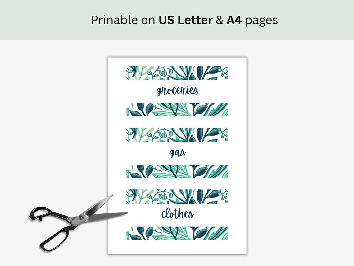 Printable Cash Envelopes Inserts for Cash Stuffing Budget Etsy