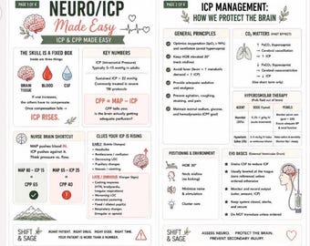 Neuro ICP Verpleegkundige Studiegids, EVD CPP Aantekeningen Intensive Care (pdf)