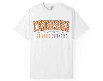 Tennessee Orange Country T-shirt: T-shirt van geverfd katoen