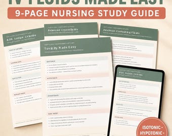 Studiehandleiding voor verpleegkundigen over intraveneuze vloeistoffen | Isotonische, hypotonische en hypertonische vloeistoffen (PDF)
