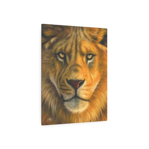 Beautiful Animal Lion King of the Jungle Metal Art Sign image 3