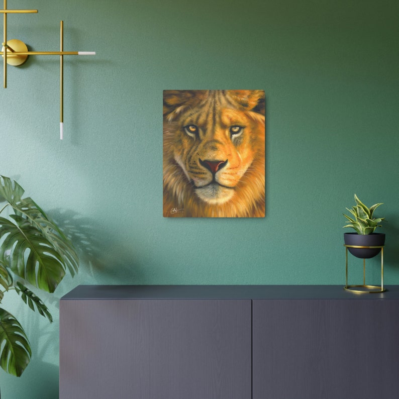 Beautiful Animal Lion King of the Jungle Metal Art Sign image 6