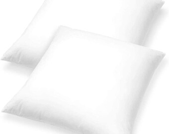 Pack of 2 - 16" x 16" 95/5% Feather/Down Square Decorative Throw Pillow Inserts or Sham for Couch - Bed - Sofa